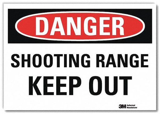 Danger Sign 10 in x 14 in Rflct Sheeting