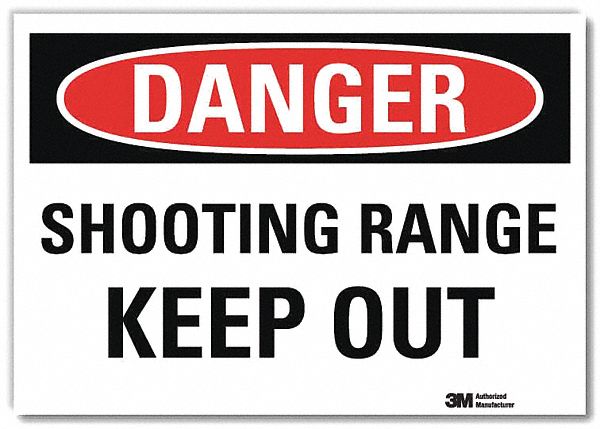 Danger Sign 7 in x 10 in Rflct Sheeting