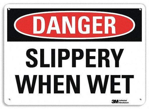 Danger Sign 7 in x 10 in Plastic