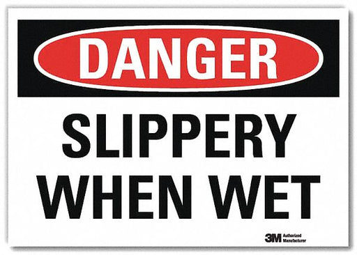 Danger Sign 5 in x 7 in Rflct Sheeting