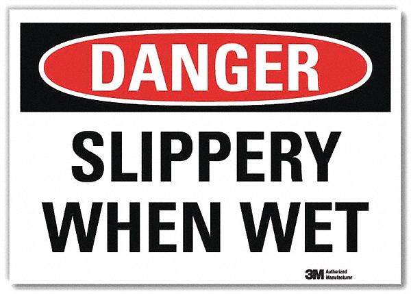 Danger Sign 5 in x 7 in Rflct Sheeting
