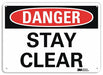 Danger Sign 7 in x 10 in Plastic