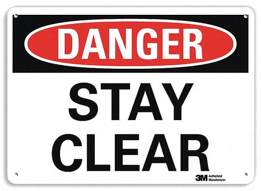 Danger Sign 7 in x 10 in Plastic