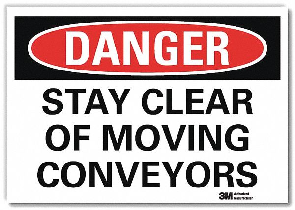 Danger Sign 10 in x 14 in Rflct Sheeting