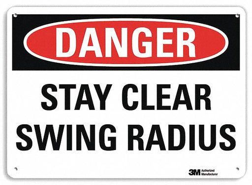 Danger Sign 10 inx14 in Plastic