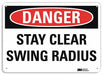 Danger Sign 7 in x 10 in Aluminum
