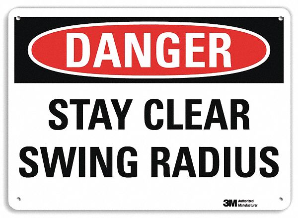 Danger Sign 7 in x 10 in Aluminum