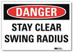 Danger Sign 10 in x 14 in Rflct Sheeting