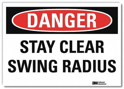 Danger Sign 10 in x 14 in Rflct Sheeting