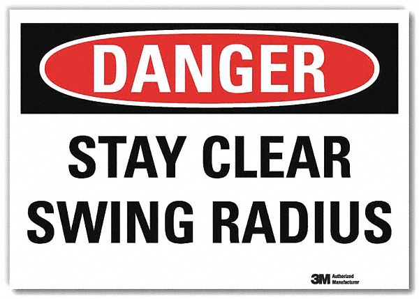 Danger Sign 10 in x 14 in Rflct Sheeting
