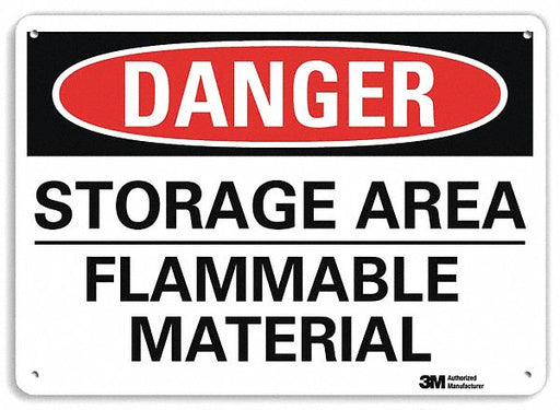 Danger Sign 7 in x 10 in Plastic