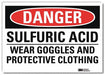 Danger Sign 7 in x 10 in Rflct Sheeting