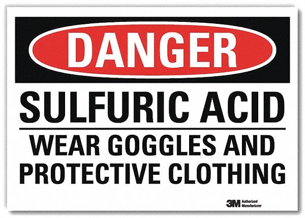 Danger Sign 5 in x 7 in Rflct Sheeting