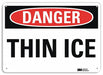 Rflctv Icy Conditions Sign 7x10in NonPVC