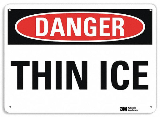Plastic Icy Conditions Sign 7 in x 10in