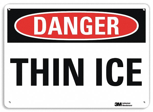 Non-Rflct Icy Conditions Sign 7x10in