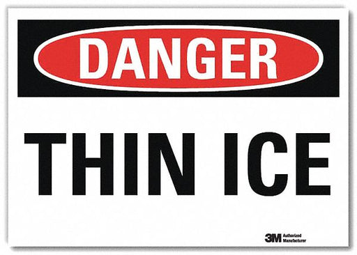 Rflctv Icy Conditions Lbl 10x14in NonPVC