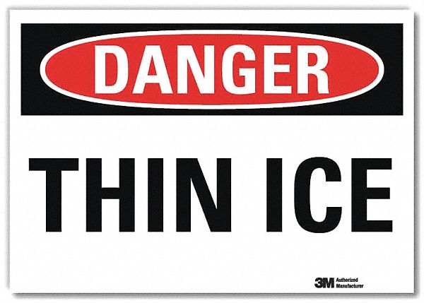 Rflct Icy Conditions Lbl 5x7in Non-PVC