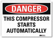 Danger Sign 7inx10in Reflective Sheeting