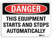 Danger Sign 10 inx14 in Aluminum