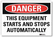 Danger Sign 5 in x 7 in Rflct Sheeting