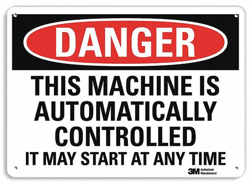 Danger Sign 10 in x 14 in Plastic