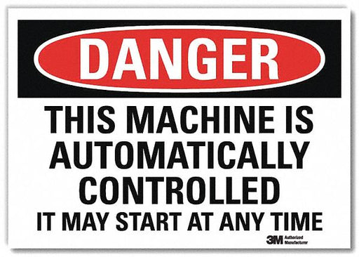 Danger Sign 5 in x 7 in Rflct Sheeting