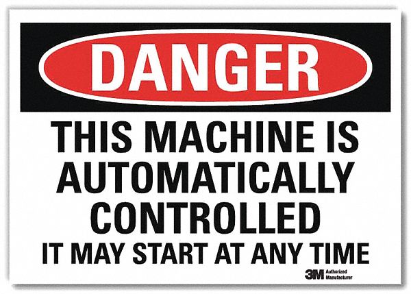 Danger Sign 7 in x 10 in Rflct Sheeting