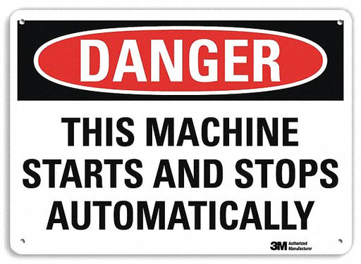 Danger Sign 10 inx14 in Plastic