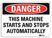 Danger Sign 7 inx10 in Plastic