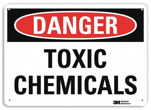 Danger Sign 7 in x 10 in Plastic