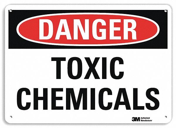 Danger Sign 7 in x 10 in Plastic