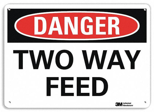 Danger Sign 7 inx10 in Plastic
