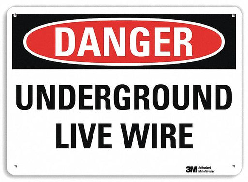 Danger Sign 10 in x 14 in Plastic