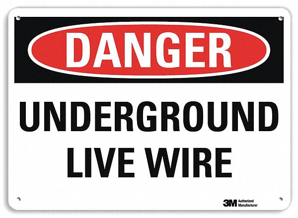 Danger Sign 10 in x 14 in Plastic
