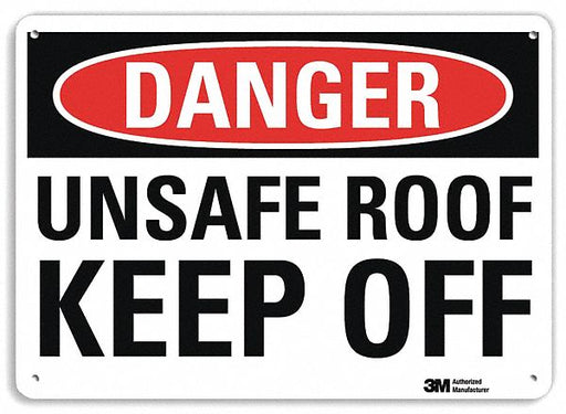 Danger Sign 7 in x 10 in Plastic