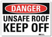 Danger Sign 10 in x 14 in Rflct Sheeting