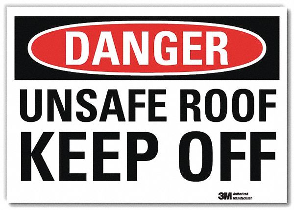 Danger Sign 7 in x 10 in Rflct Sheeting