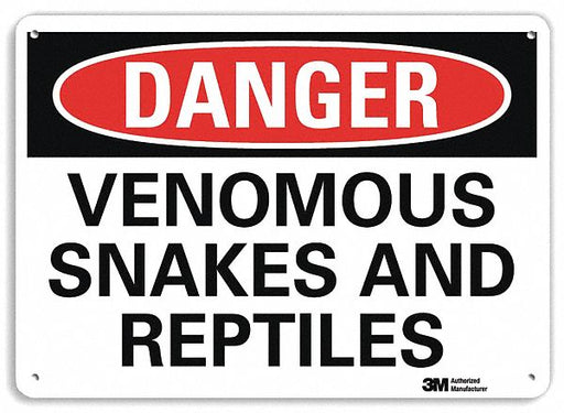 Danger Sign 7 inx10 in Plastic