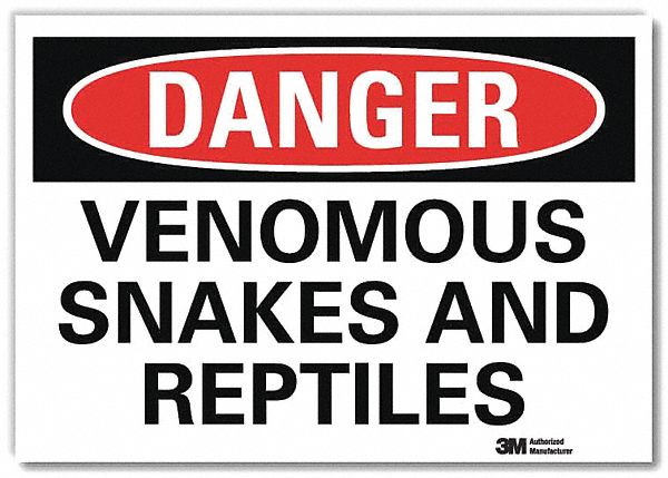 Danger Sign 5 in x 7 in Rflct Sheeting