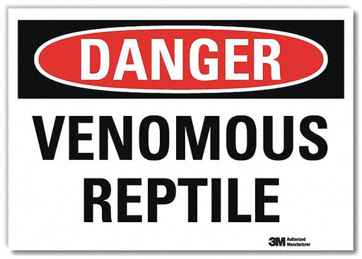 Danger Sign 5 in x 7 in Rflct Sheeting