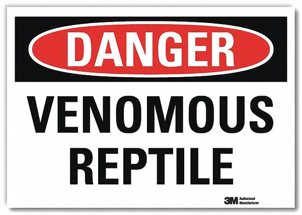 Danger Sign 5 in x 7 in Rflct Sheeting