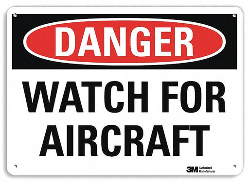 Danger Sign 10 in x 14 in Plastic