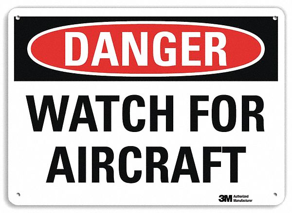 Danger Sign 10 in x 14 in Plastic