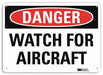 Danger Sign 7 in x 14 in Aluminum