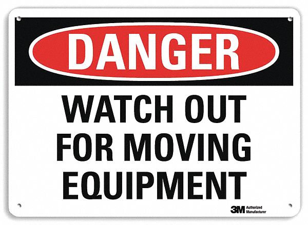 Danger Sign 7 inx10 in Plastic