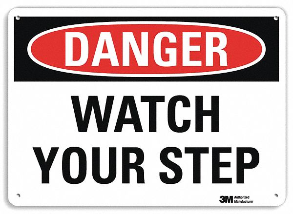 Danger Sign 7 inx10 in Plastic