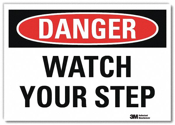 Danger Sign 10 in x 14 in Rflct Sheeting