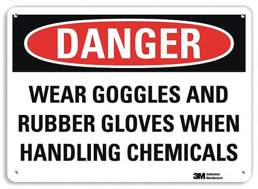 Danger Sign 7 in x 10 in Plastic
