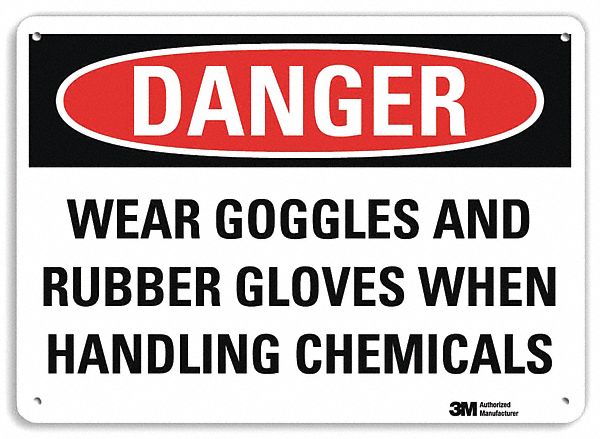Danger Sign 7 in x 10 in Plastic